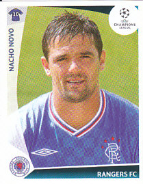 Nacho Novo Glasgow Rangers samolepka UEFA Champions League 2009/10 #443